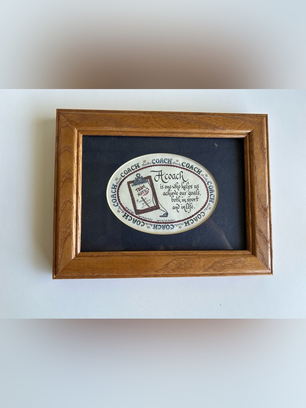 1980s frame and Coach Appreciation Wall Art